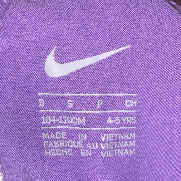 🟣 [2/$25] NIKE GIRLS POLKA DOT KIDS LEGGINGS - KIDS SIZE SMALL (4-5 YEARS OLD) - Picture 3 of 4